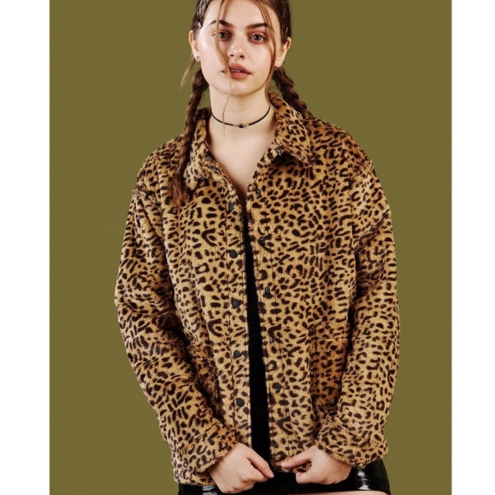 UNIF Debbie Leopard Print Jacket
